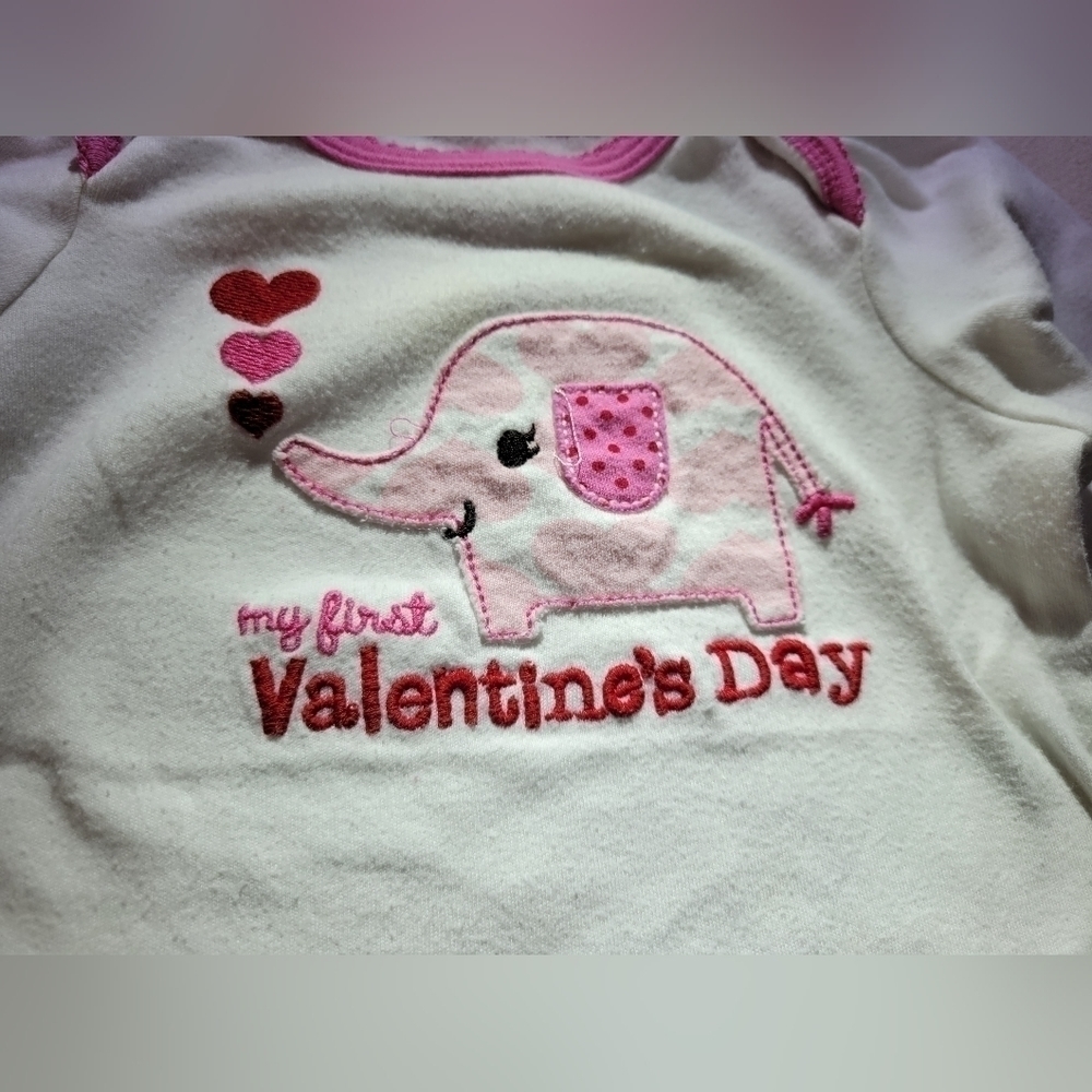 Just One You girls "My Fist Valentines Day" long sleeve shirt size 9m